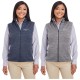 Ladies Heather Full Zip Fleece Vest